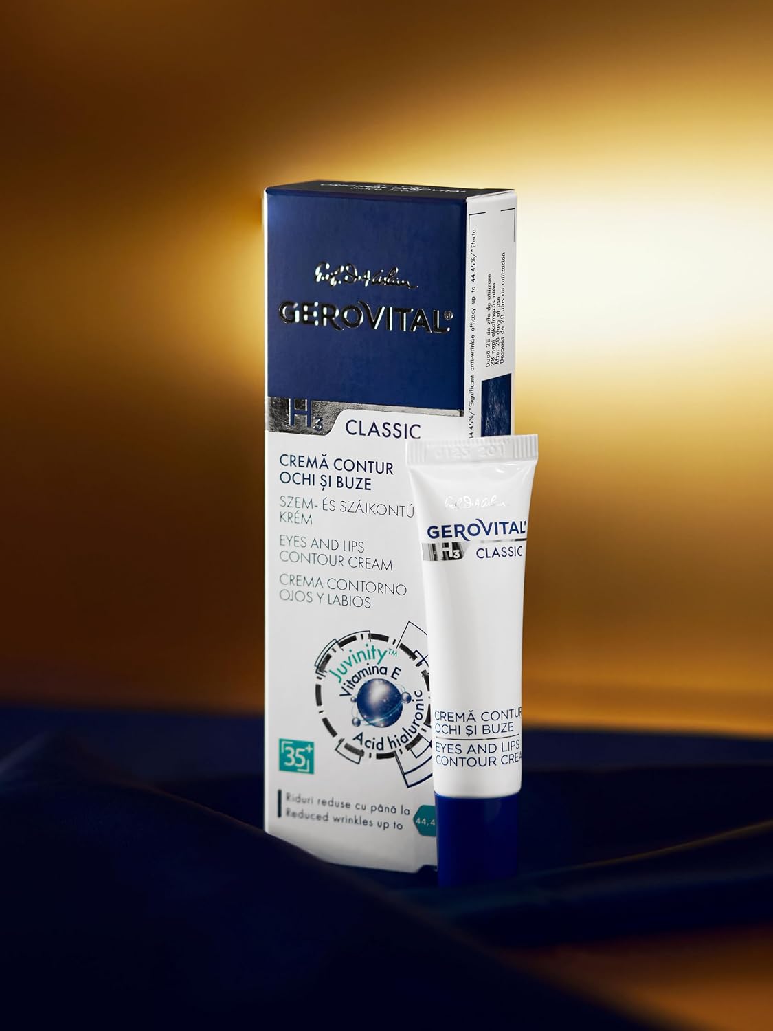 Detalle de Gerovital H3 Classic Crema Hidratante Ojos y Labios 💧