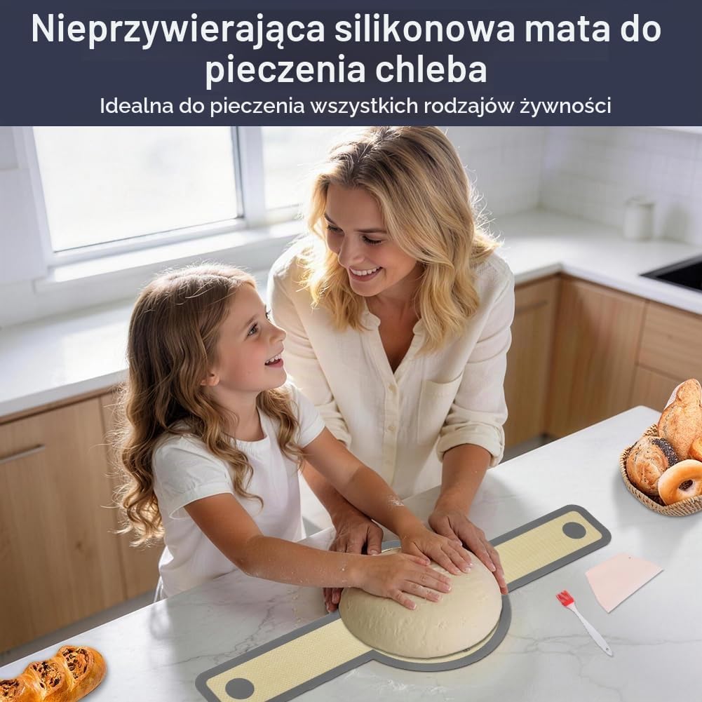 Thumbnail 5 de OSDUE P2-GJMBDTY260114-FBA – silikonowe maty do pieczenia z uchwytami, 2 szt.