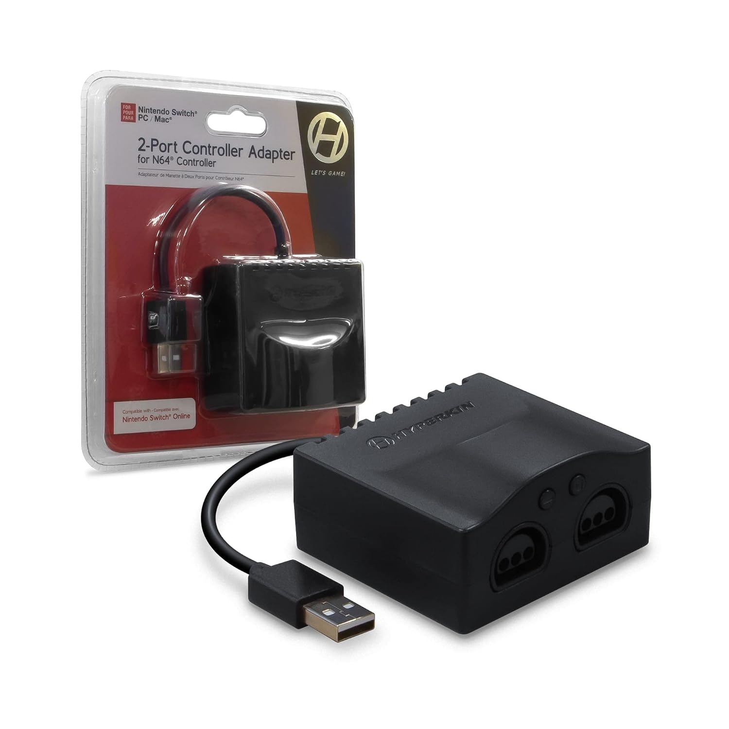 Detalle de Hyperkin 2-Port Controller Adapter for N64 / Nintendo Switch / PC