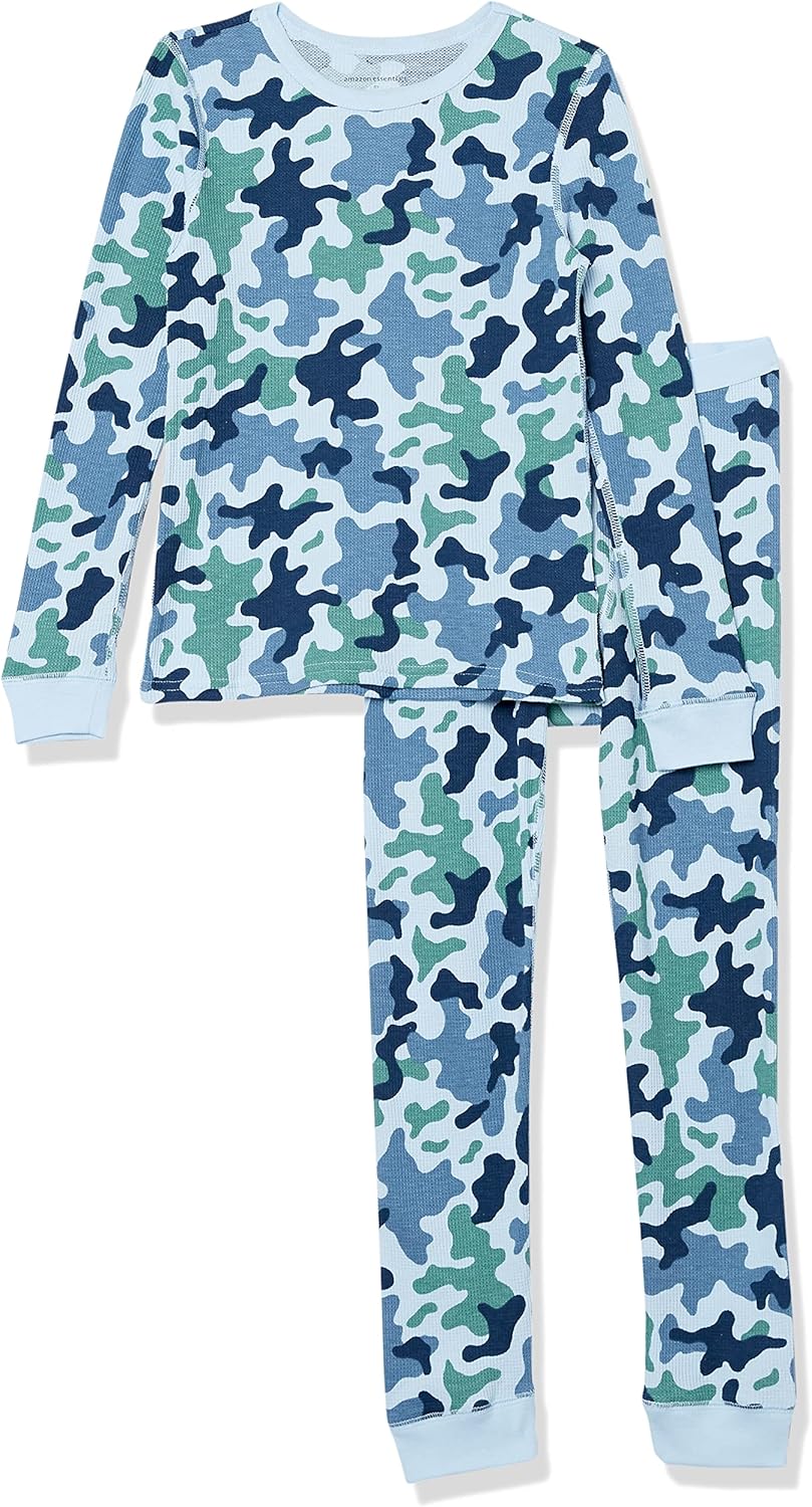 Detalle de Amazon Essentials Jungen Lange Thermounterwäsche im Set – Warm bleiben mit leichter Baumwollmischung