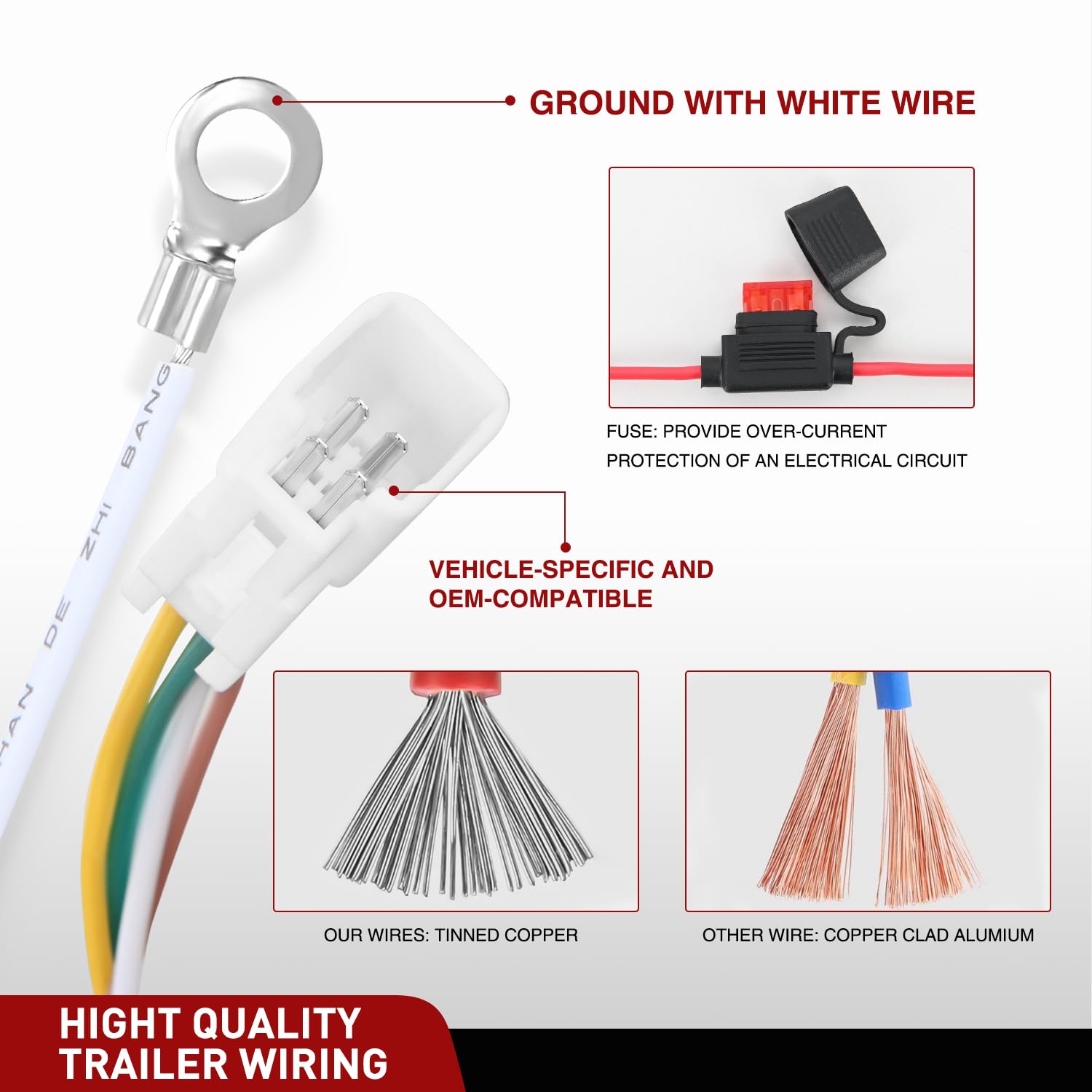 Thumbnail 3 de Nilight 4-Pin Trailer Wiring Harness