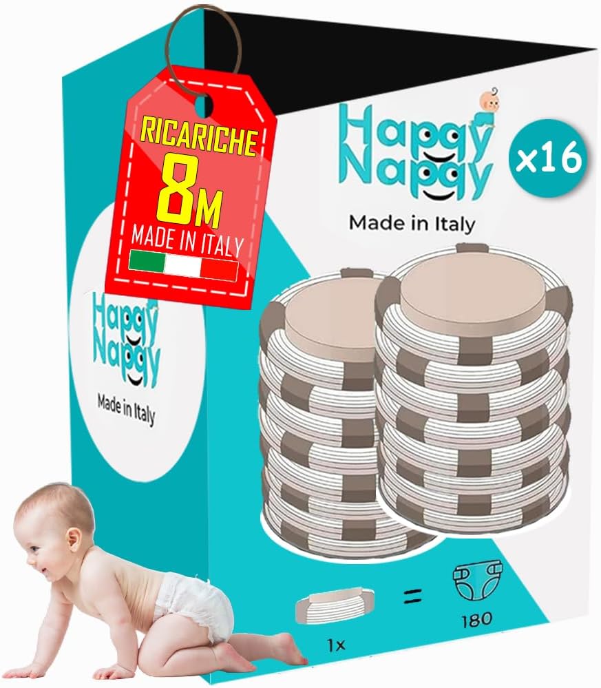My Happy Nappy 16 Ricariche compatibili con Tommee Tippee Sangenic, Simplee Sangenic e Twist & Click
