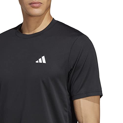 Detalle de adidas Hombre Train Essentials Training Shirt, Negro/Blanco, talla L