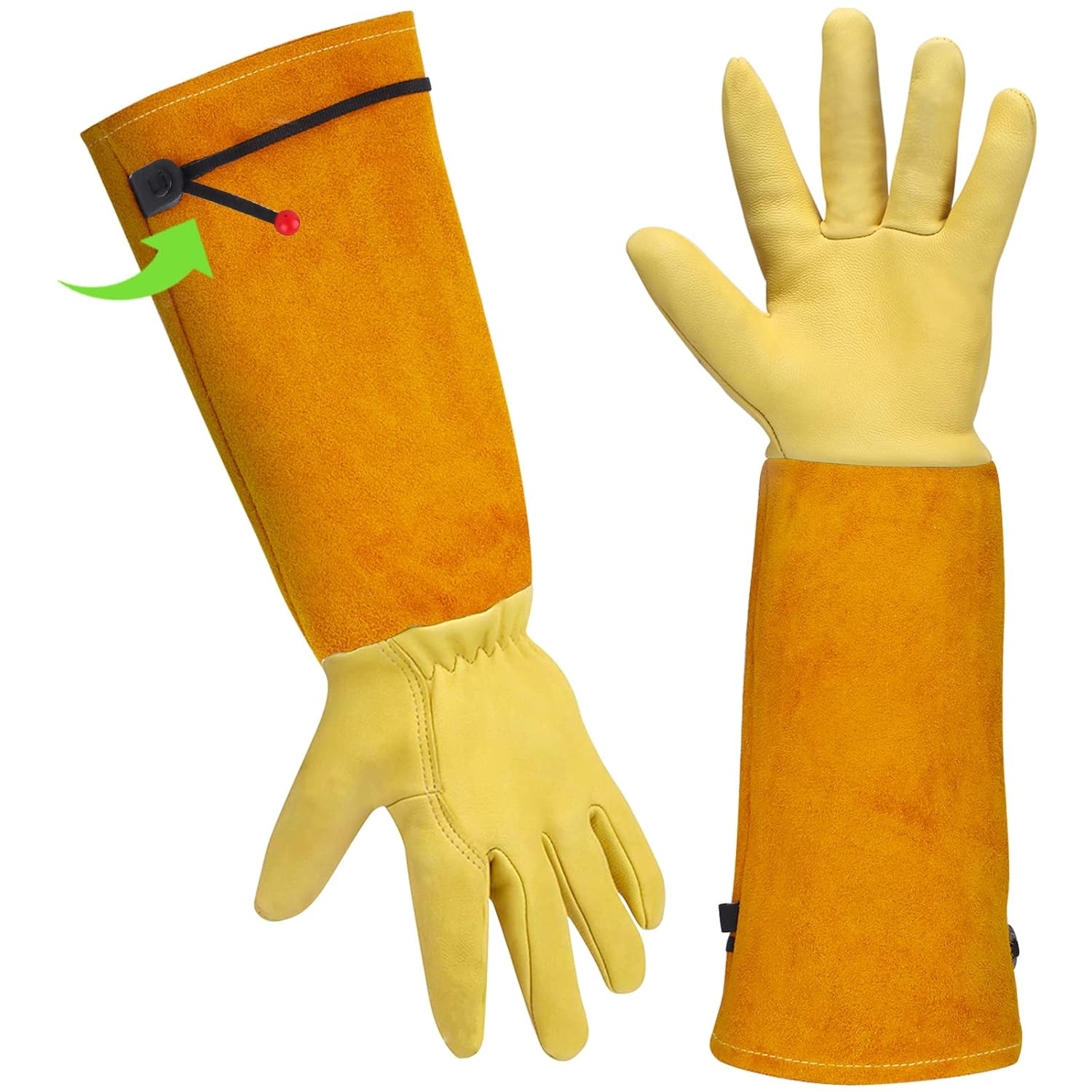 Guanti da giardinaggio unisex, protezione anti-spine in pelle, lunghi e regolabili – idea regalo personalizzata