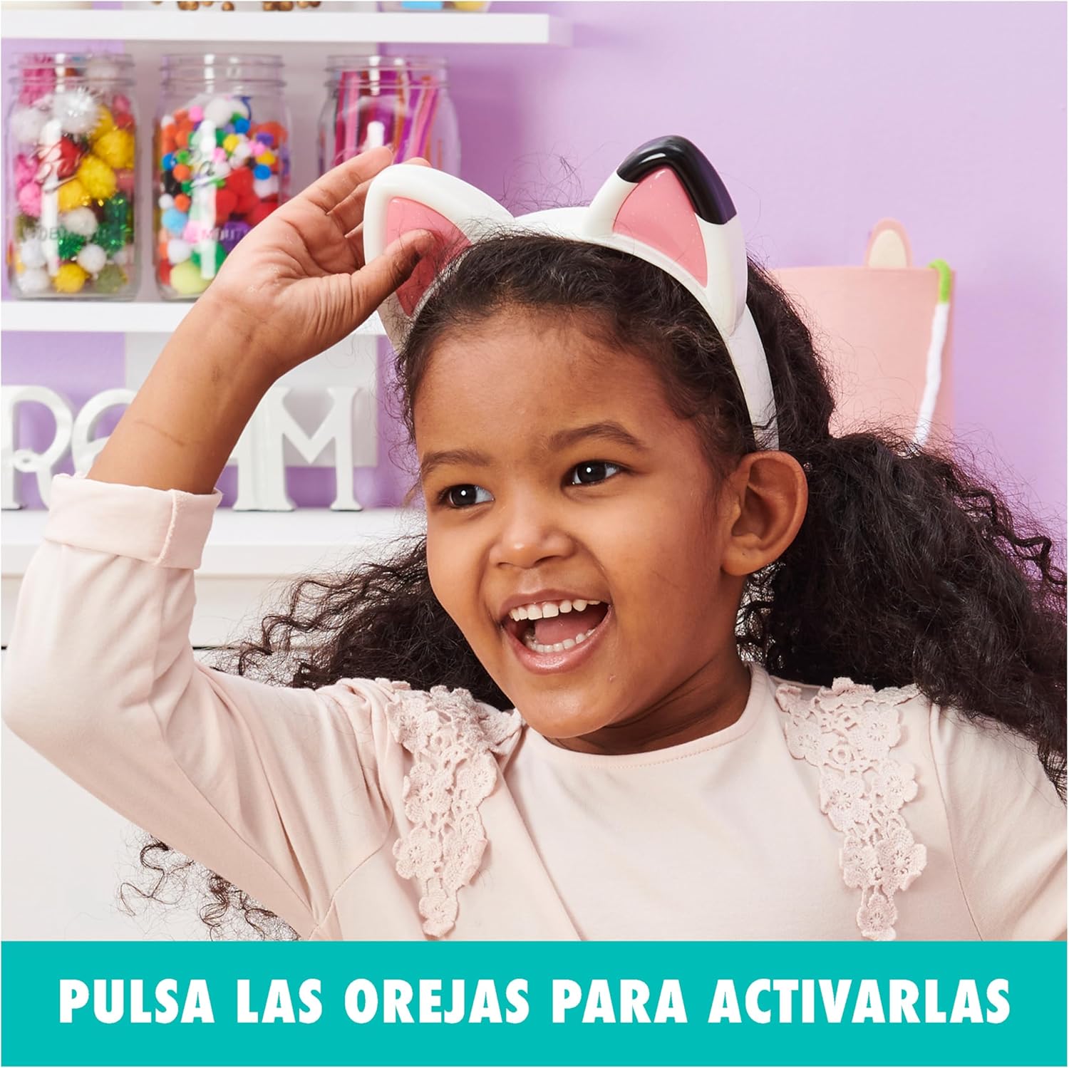 Detalle de La Casa de Muñecas de Gabby Orejas de Gato Mágicas (DREAMWORKS GABBY'S DOLLHOUSE) con luces, música y sonidos