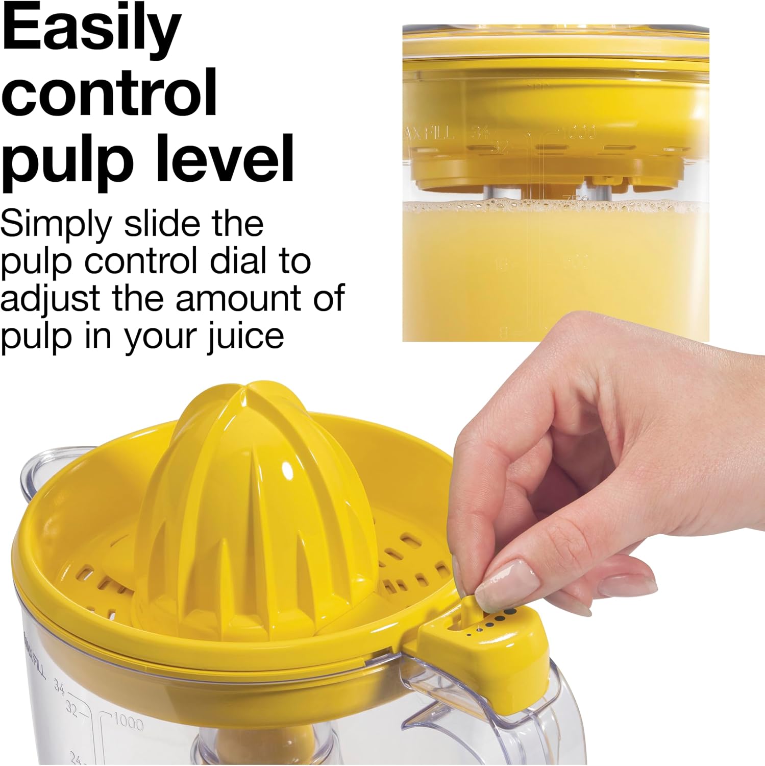 Thumbnail 6 de Proctor Silex Alex’s Lemonade Stand Electric Citrus Juicer Machine (Yellow, 34 oz) — 66341