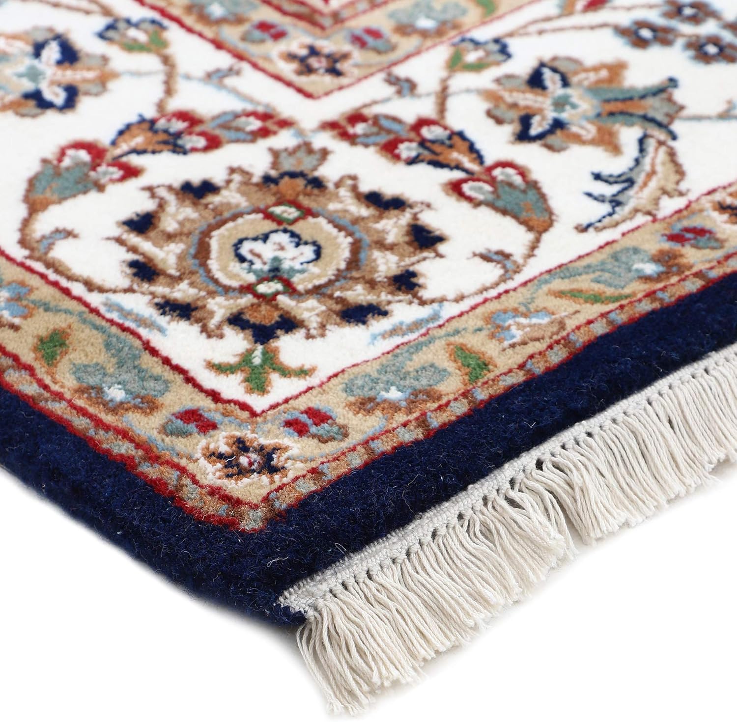 Thumbnail 4 de CarpetFine Alfombra Nain Lana Azul 120x180 cm 🧶 Moderna