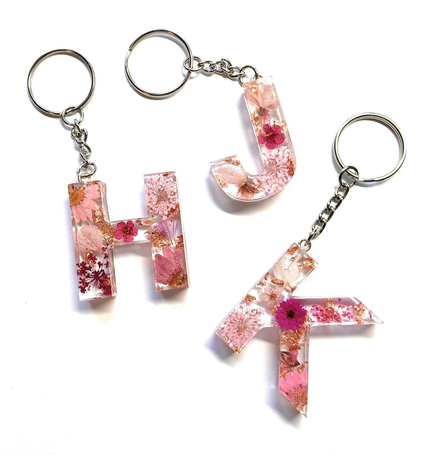 Thumbnail 1 de Cotswold Crafts By Emma Personalised A-Z Letter Keyring with Pink Flowers – Z Edition