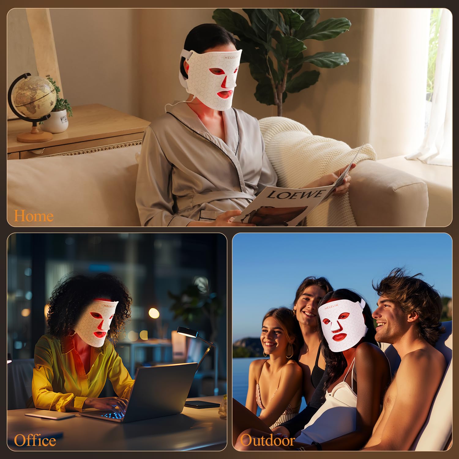 Detalle 2 de MEGELIN 7 Colors LED Light Therapy Facial Mask