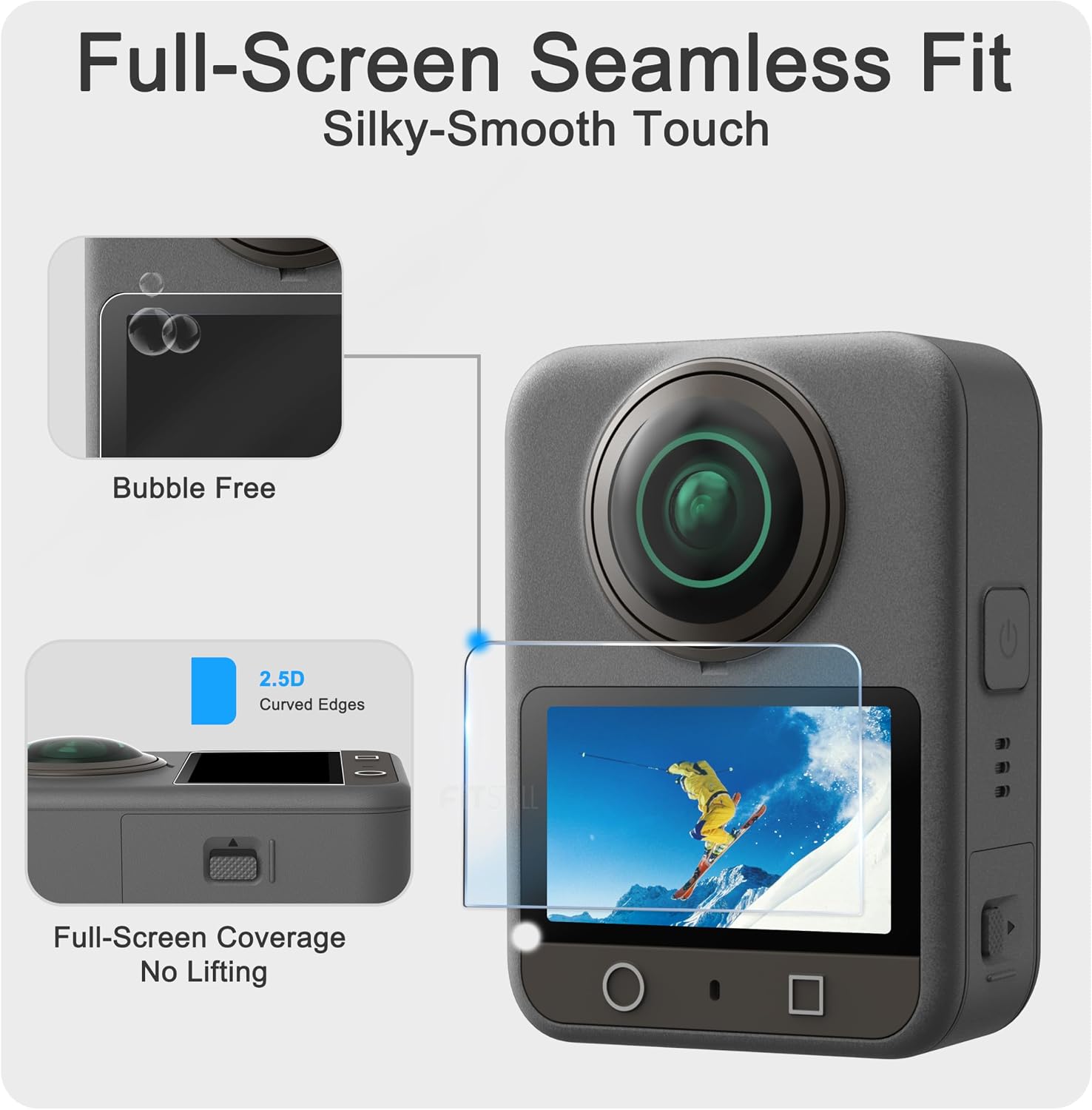 Thumbnail 2 de FiTSTILL Tempered Glass Screen Protector for DJI Osmo 360