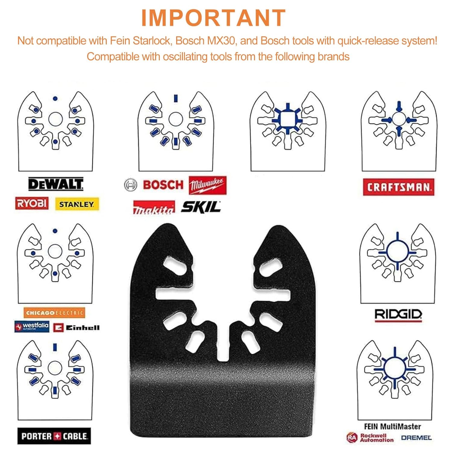 Thumbnail 6 de SURFOU Multi Tool Blade Set 32‑piece (oscillating saw accessories) for wood, metal and grout removal