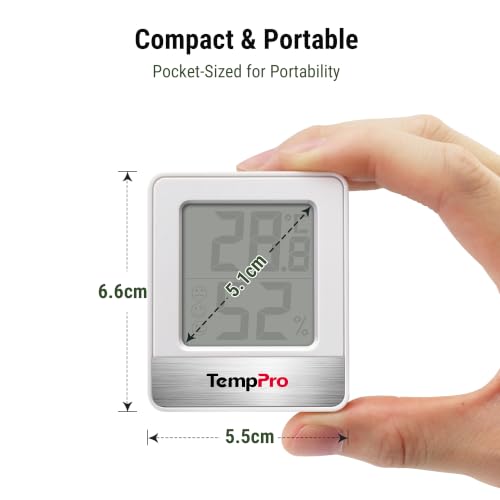 Thumbnail 5 de TempPro TP49 Small Digital Hygrometer: Compact Indoor Thermometer with Comfort Indicators
