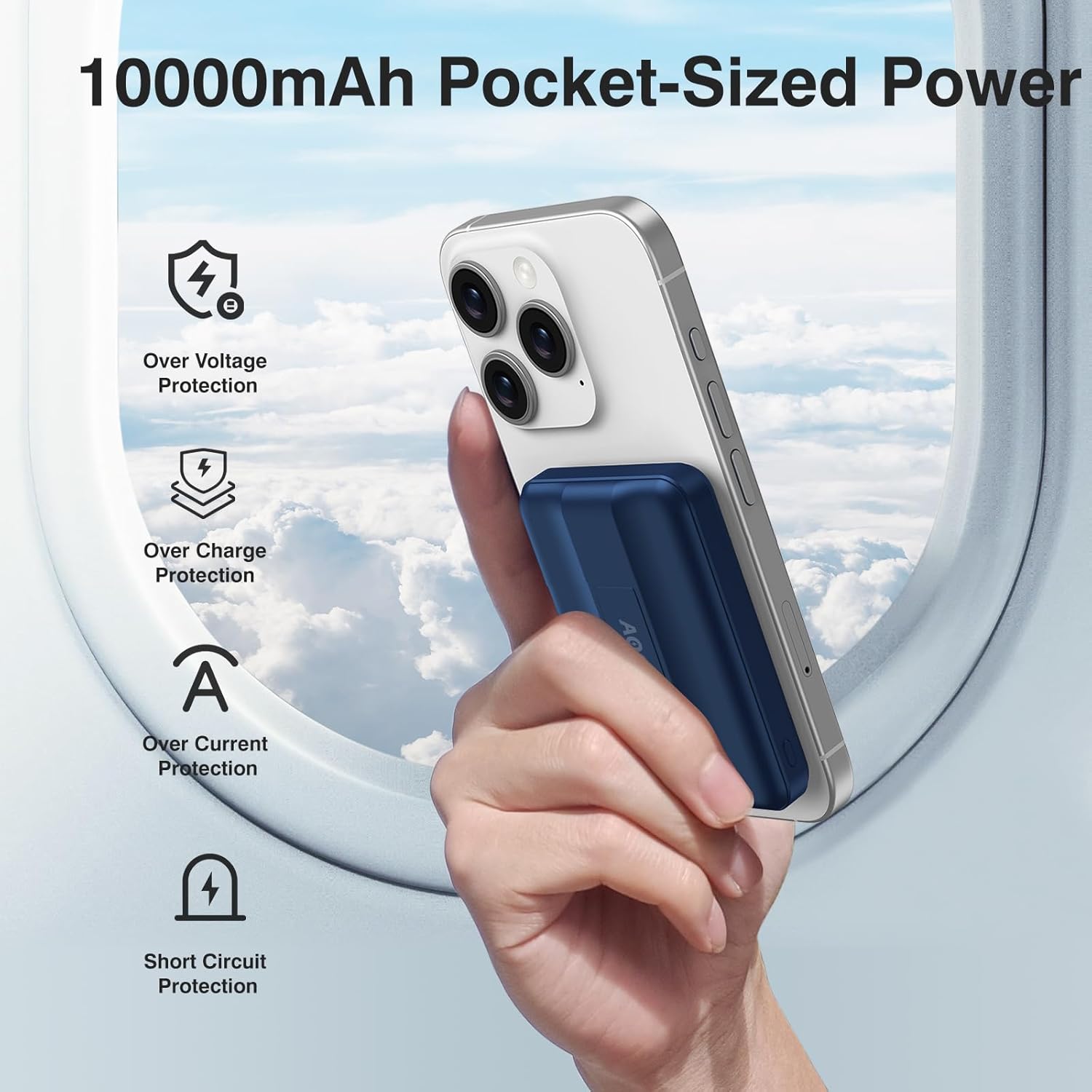 Thumbnail 5 de AOGUERBE AOGUERBE Magnetic Wireless Power Bank 10000mAh (MagSafe compatible) with 22.5W PD