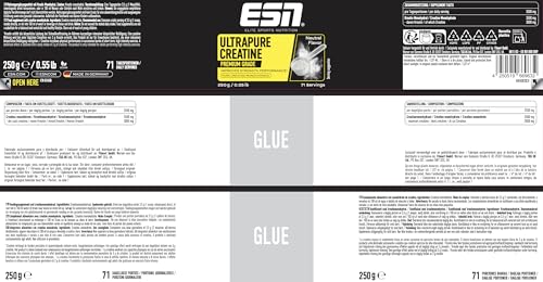 Detalle 2 de ESN Ultrapure Creatine Monohydrate 250 g | Creatina en polvo microfina y soluble, vegana (Made in Germany)