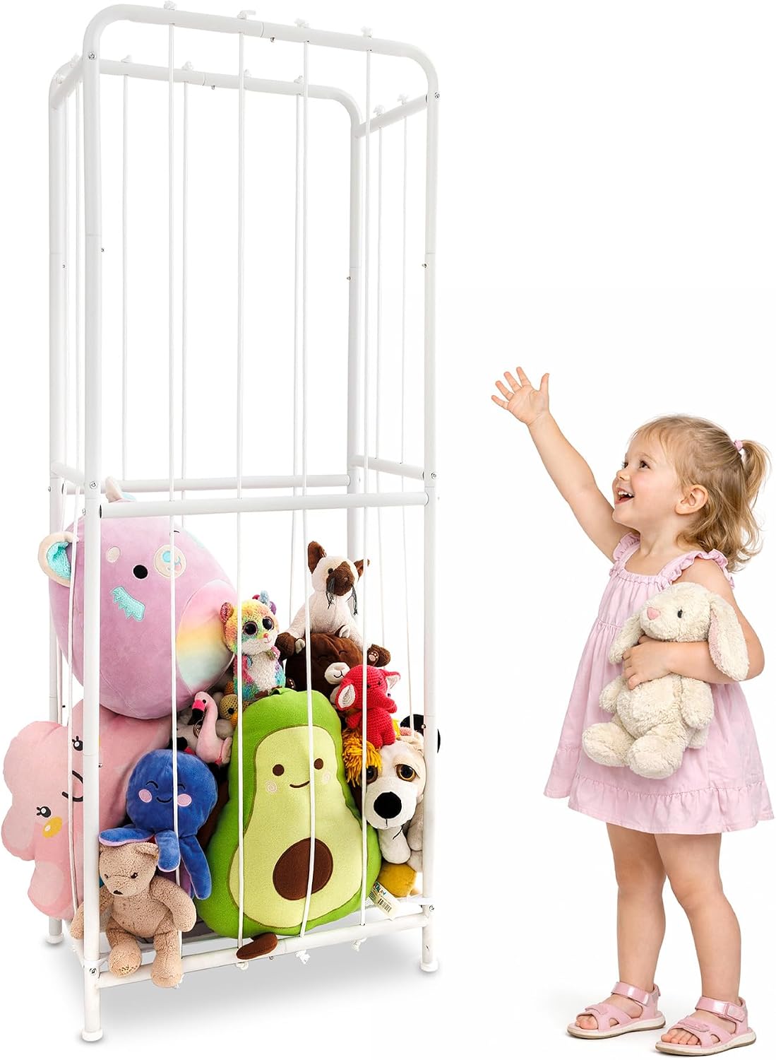Detalle de goozie Large Metal Stuffed Animal Storage Organizer – Vertical Toy Zoo