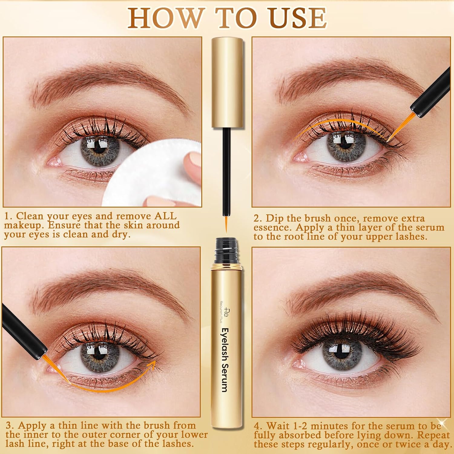 Detalle de Wimpernserum Lash Serum – Fortgeschrittene Formel, ohne Hormone, natürlich & vegan
