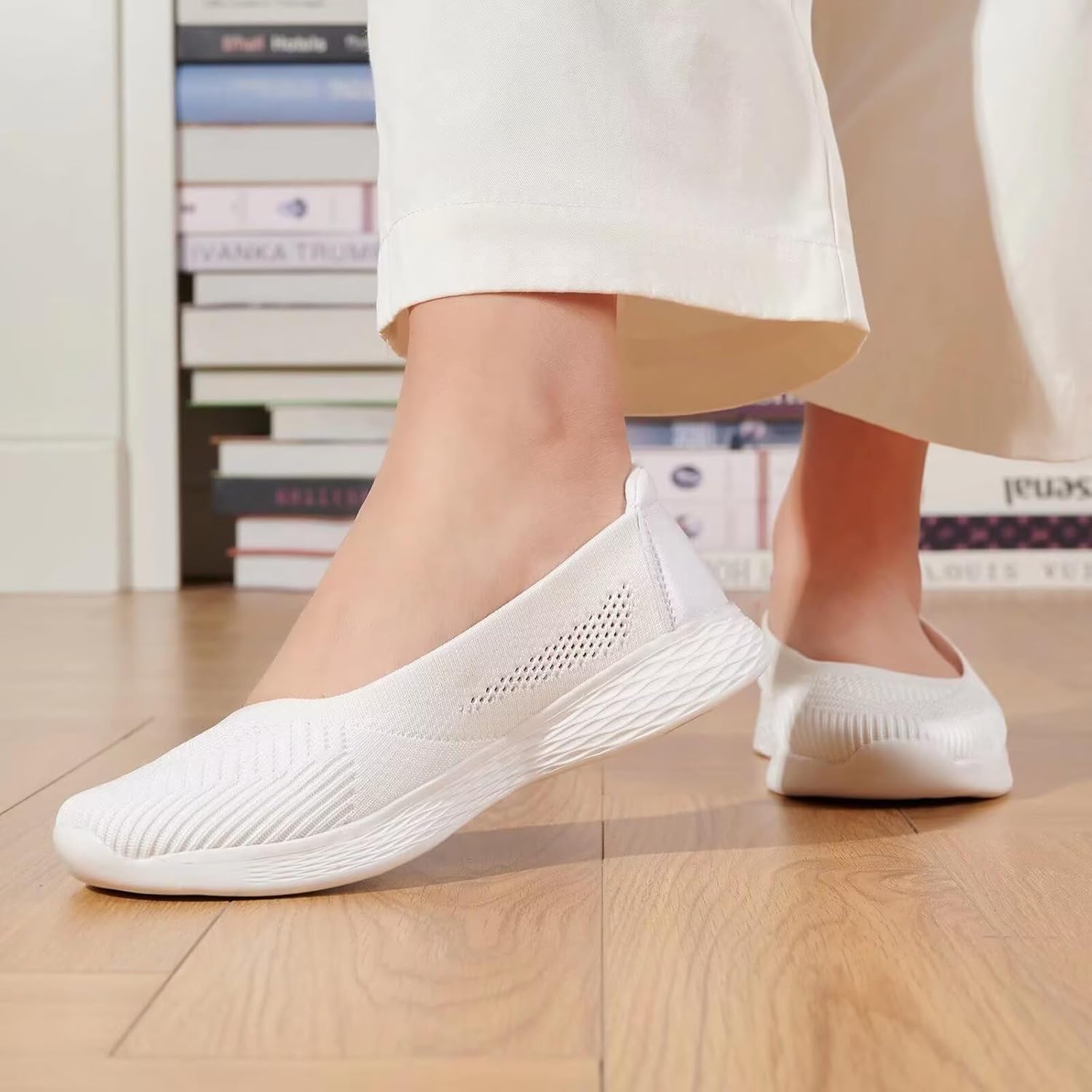Thumbnail 5 de TIOSEBON Damen Komfort Slip-On Loafers Flach Schaumstoff Mesh Anti-Rutsch Walking Schuhe