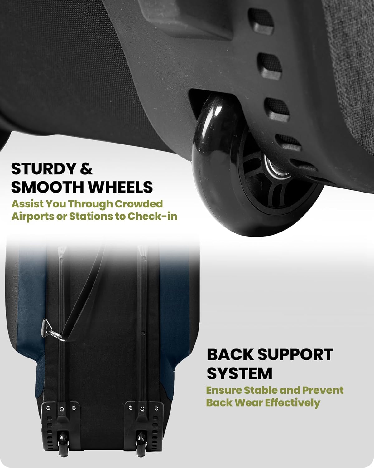 Detalle de OutdoorMaster Padded Golf Travel Bag with Wheels ⛳
