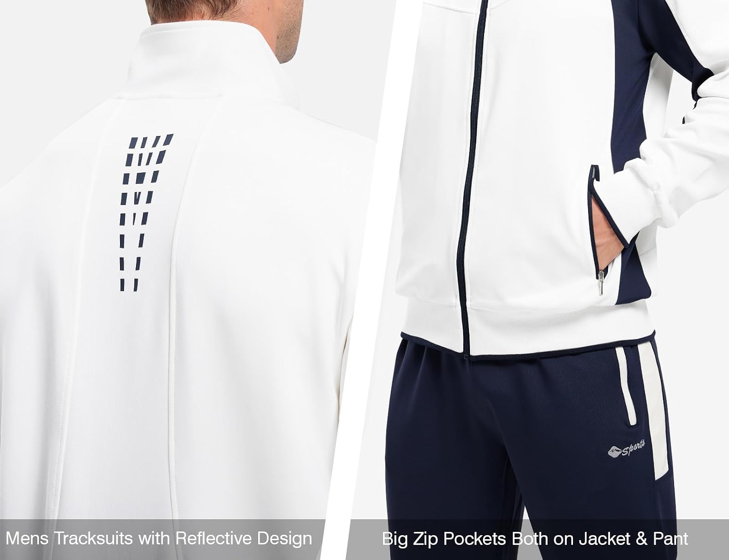 Thumbnail 4 de TBMPOY Men's Tracksuit 2-Piece Full Zip