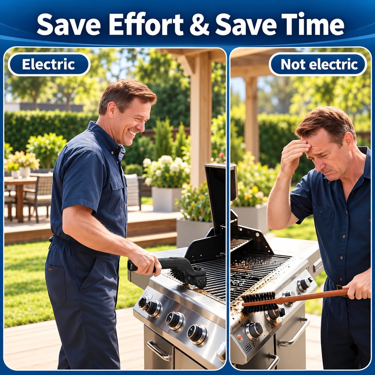 Thumbnail 4 de SWITMH Electric Grill Brush Rechargeable: 3-Speed, 180° Rotary Head, USB-C Quick Charge