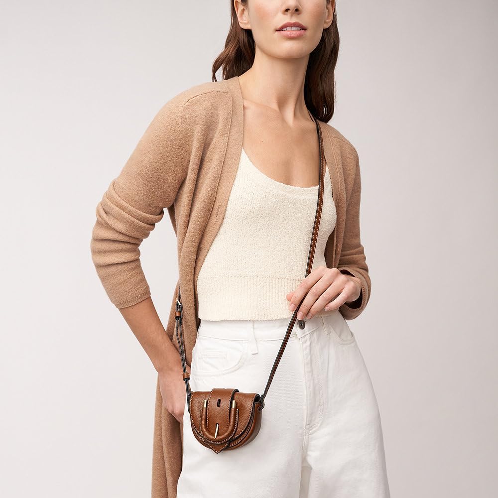 Detalle 2 de Fossil - Harwell, Tracolla Donna: mini bag in pelle con solapa