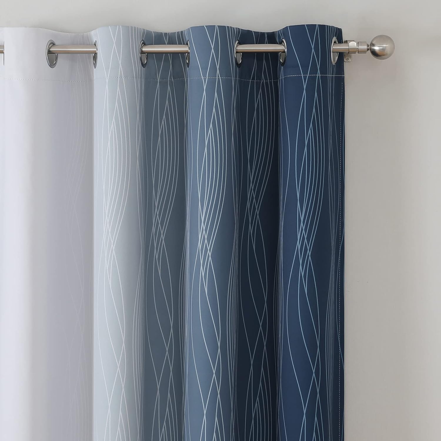 Detalle 2 de Estelar Textiler Ombre Blackout Curtains 84in