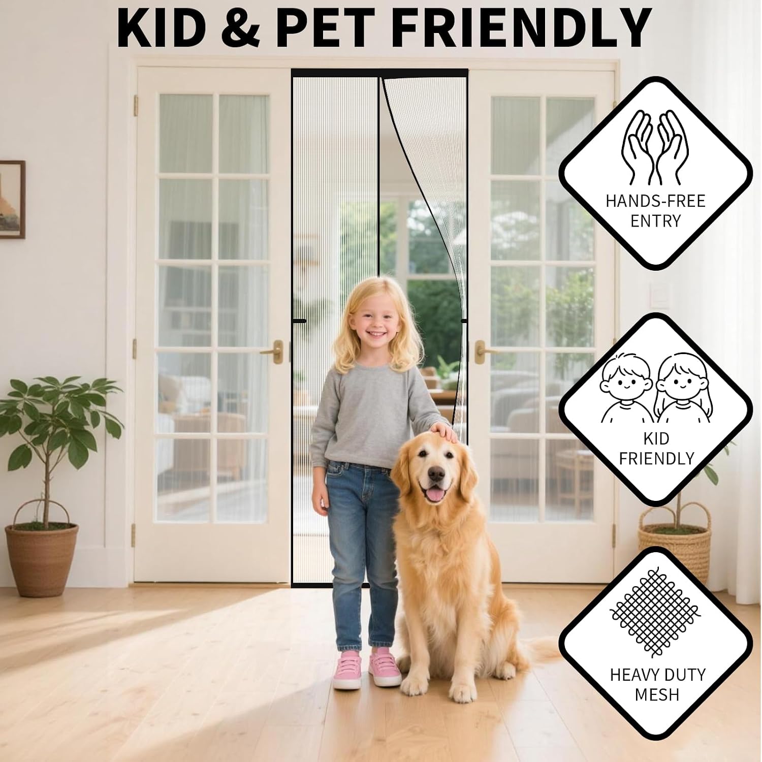 Thumbnail 5 de ViShawtek Magnetic Fly Screen Curtain for Doors 85x200cm