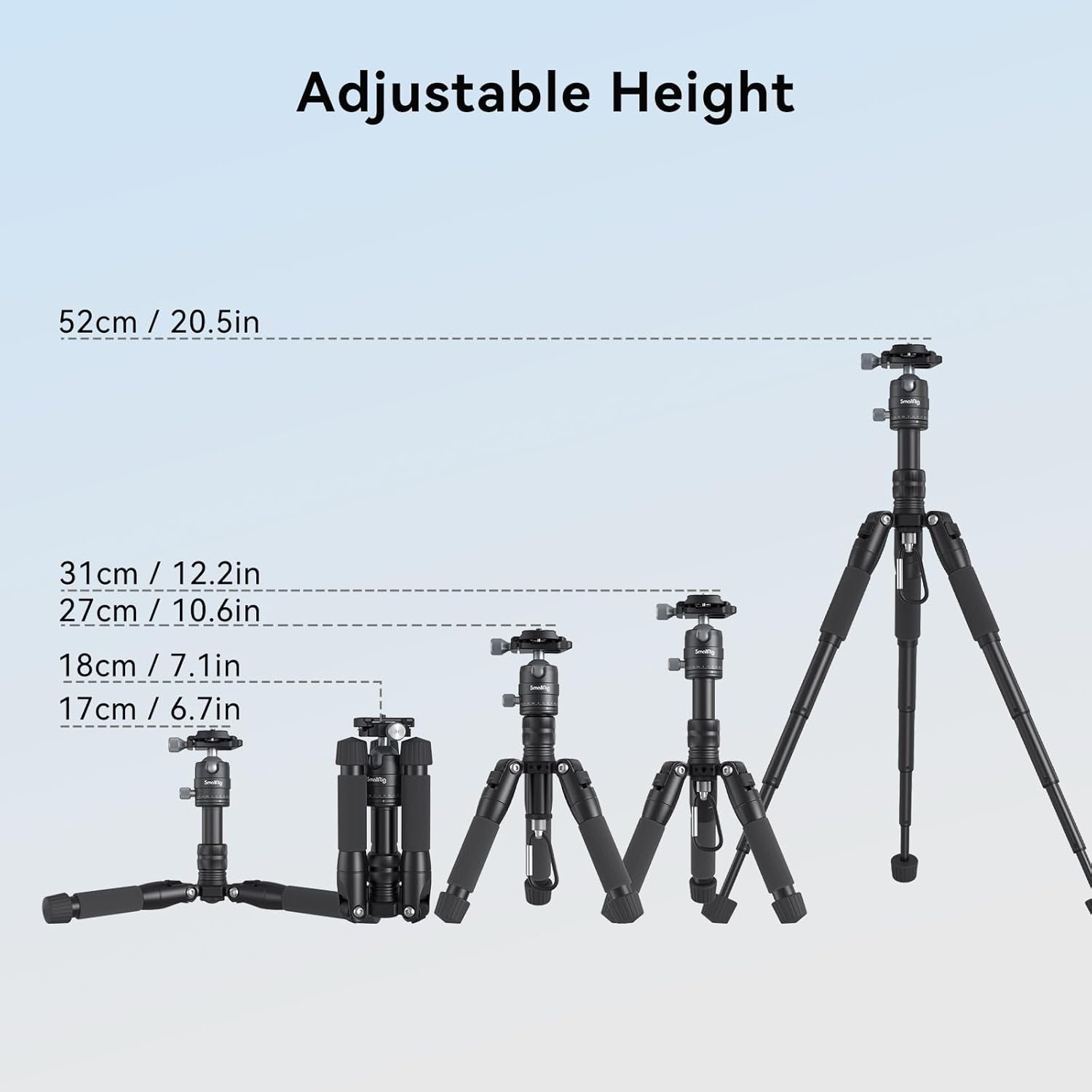 Thumbnail 2 de SMALLRIG VT-20 52 cm mini tripod for DSLR