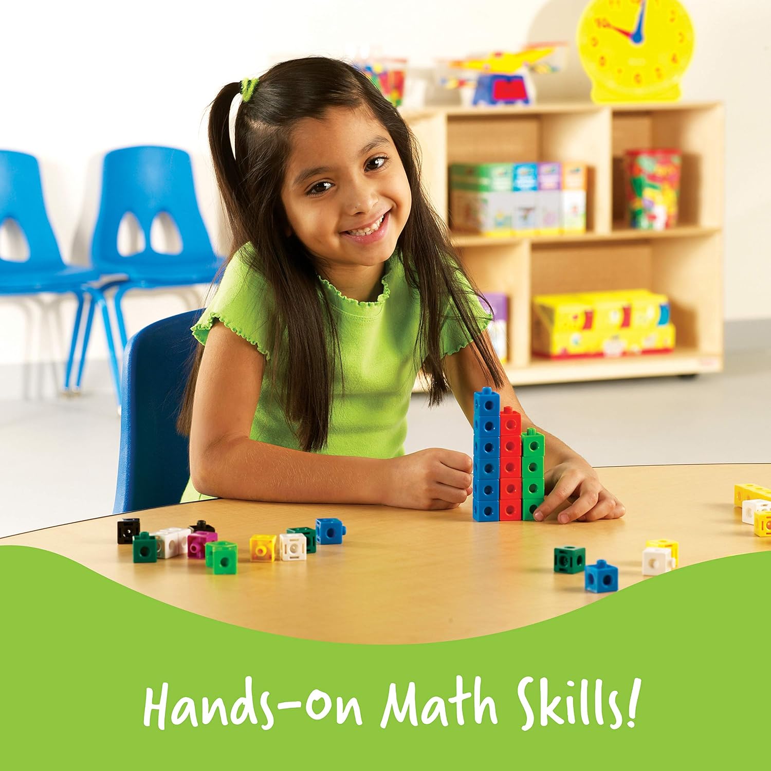 Detalle 2 de Learning Resources Cubi da incastrare (set da 100): blocchi multibase per aritmetica e movimento creativo