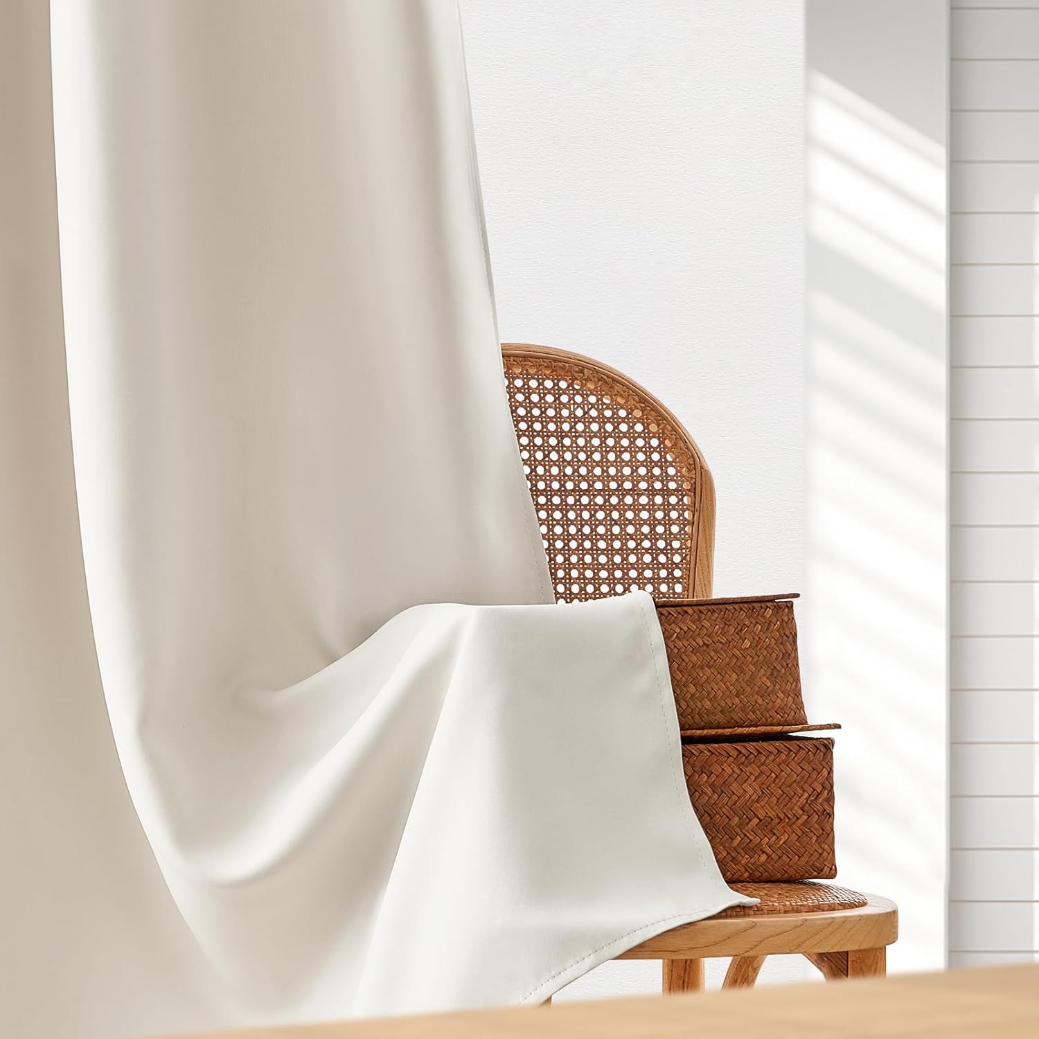 Thumbnail 3 de MRTREES Cortinas Semiopacas Térmicas Beige Claro 🏡 2 Piezas