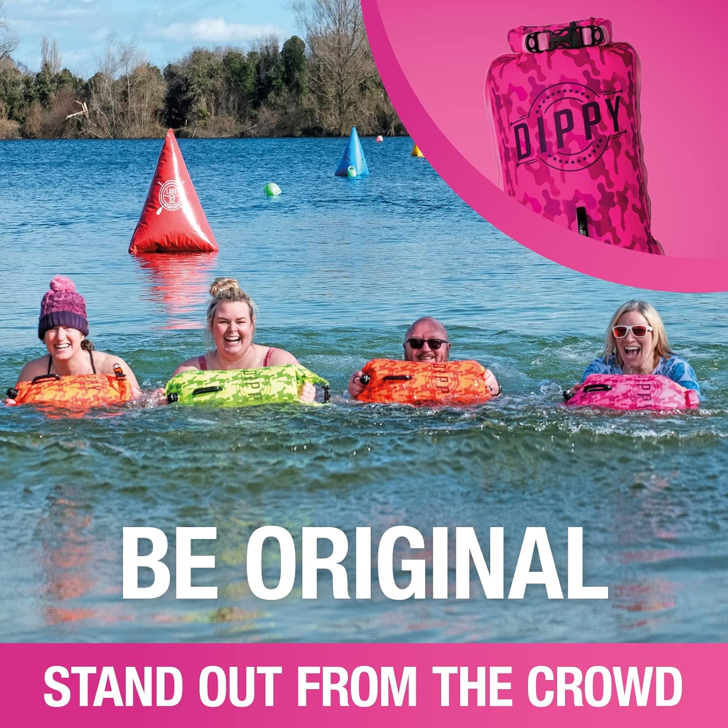 Thumbnail 1 de DIPPY Tow Floats for Open Water Swimming – 28L Dry Bag Tow Float