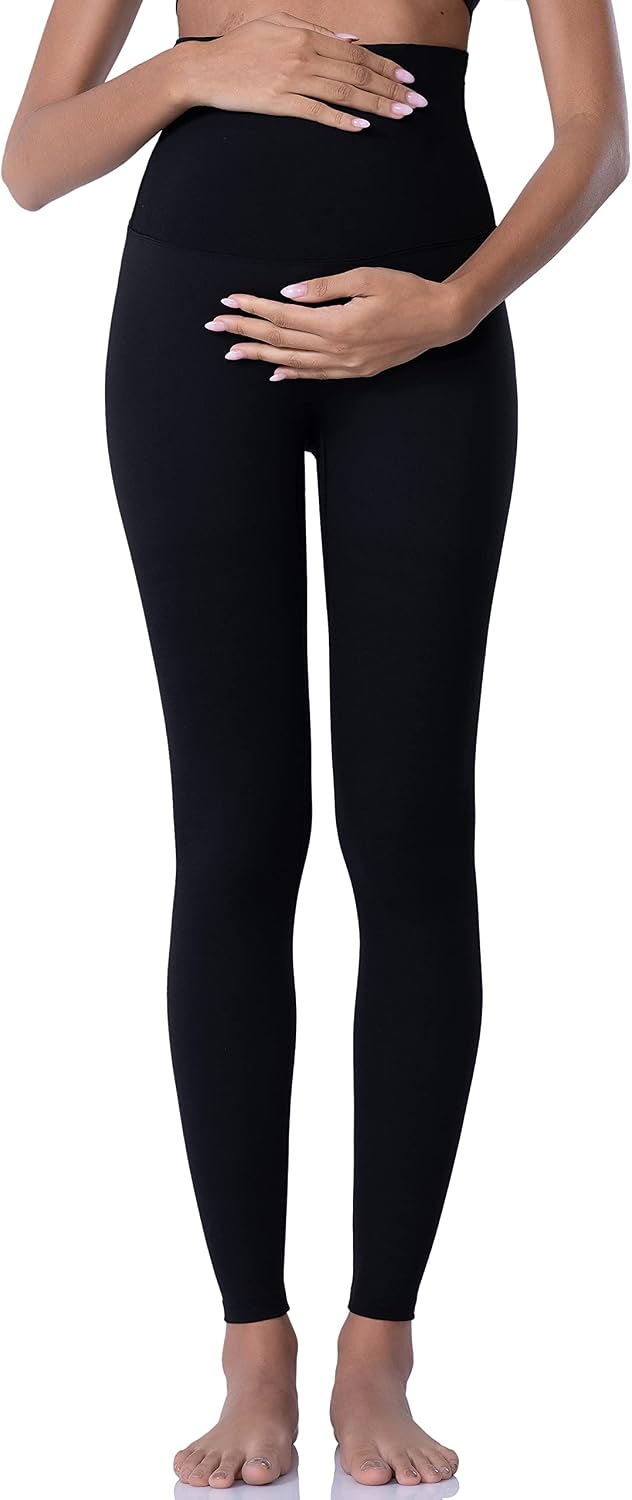 Detalle 2 de POSHDIVAH Maternity Leggings Over‑The‑Belly 4‑Way Stretch