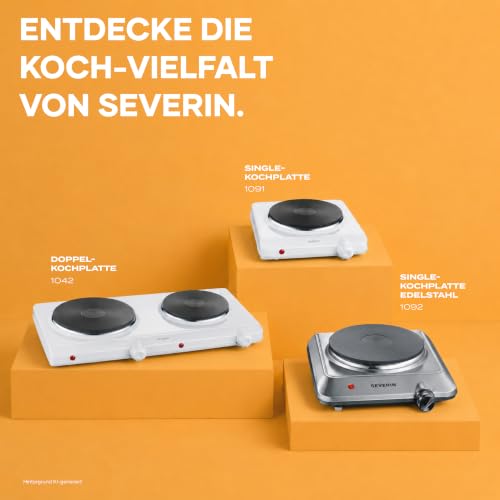 Thumbnail 10 de SEVERIN Single-Kochplatte – kompakte Edelstahl-Campingkochplatte, 1.500 W