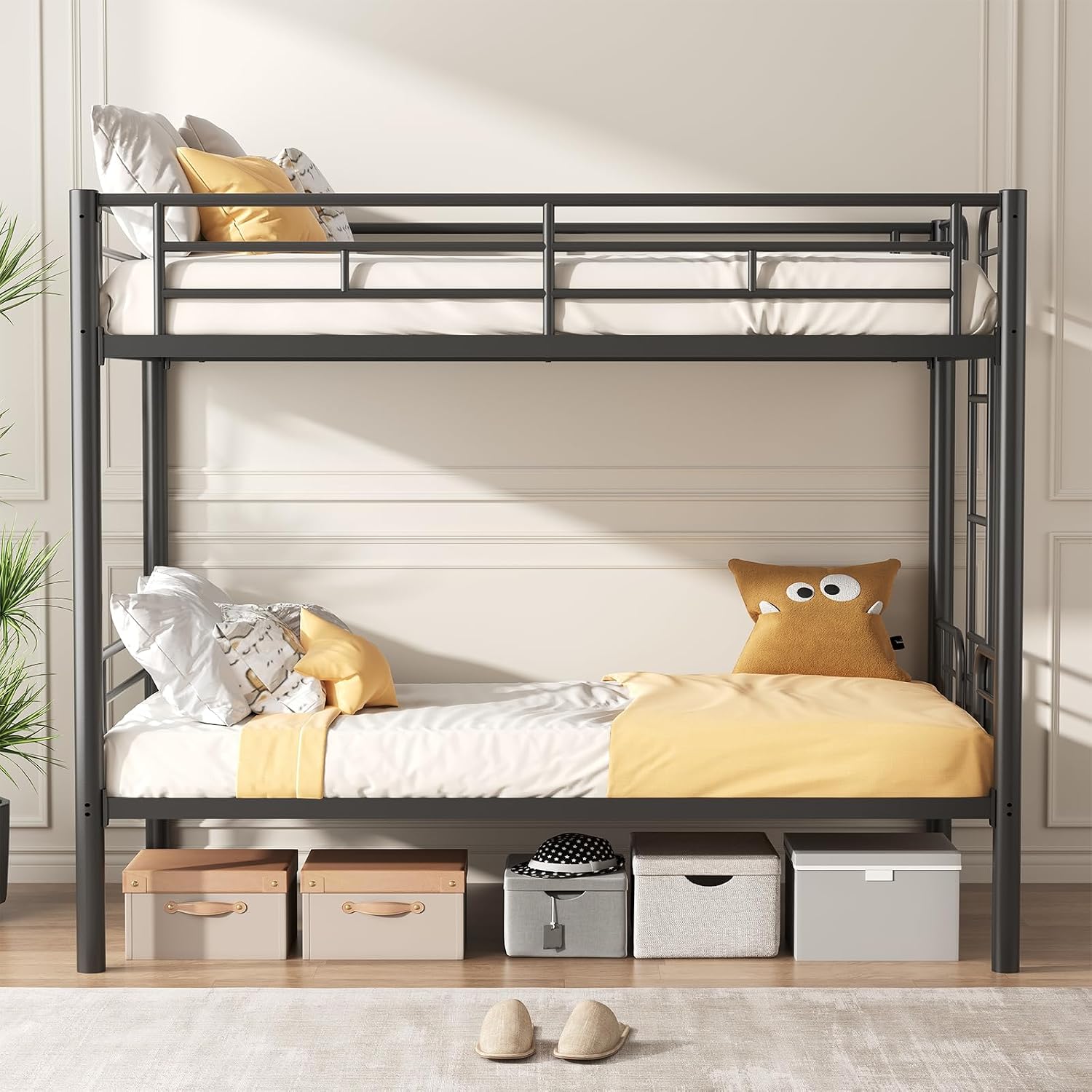 Detalle 2 de Sweetcrispy Twin-over-Twin Metal Bunk Bed