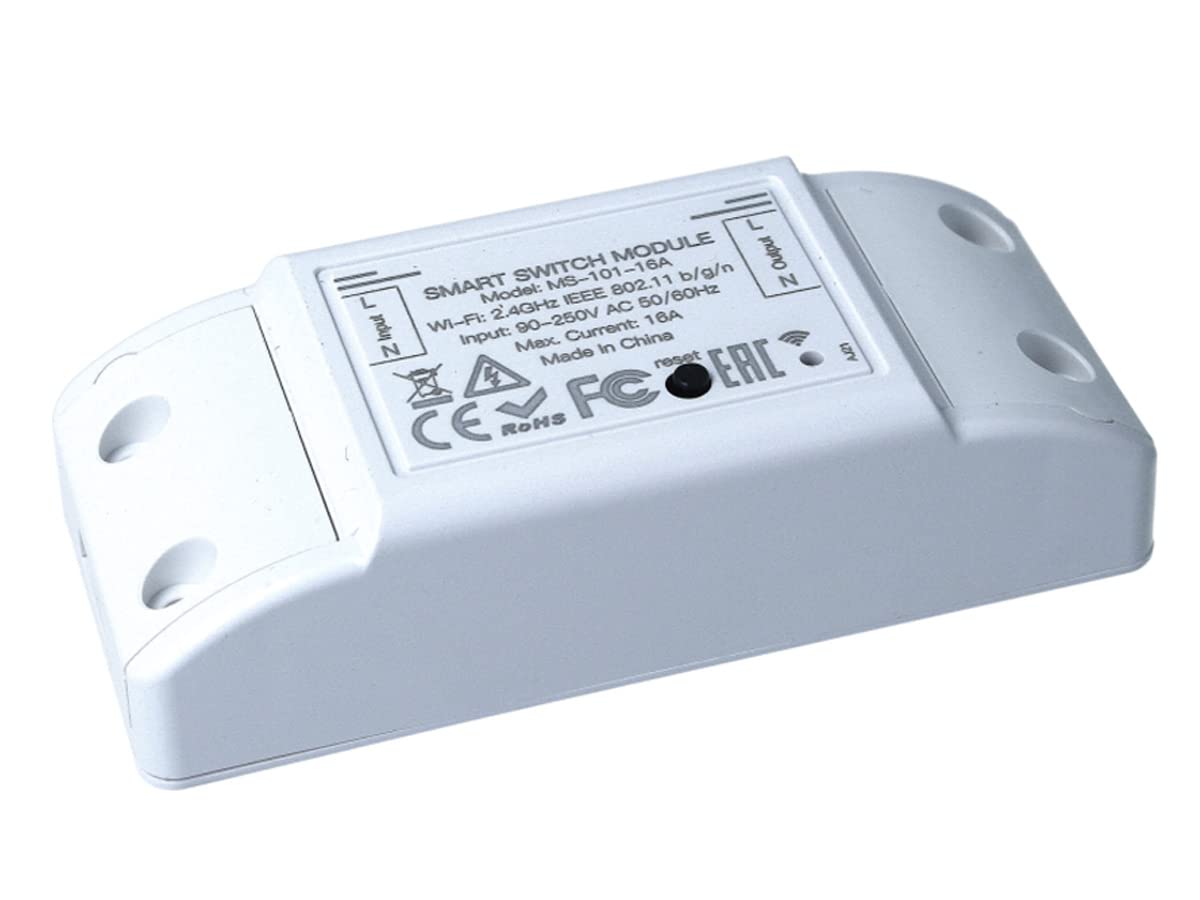 Detalle de LEDLUX SH101: 2 Pezzi Interruttore Intelligente WiFi 220V 16A 3500W – compatibile con Alexa e Google Home