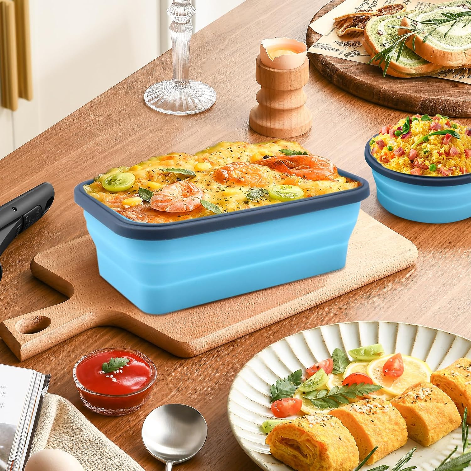 Thumbnail 6 de Swihorab Collapsible Food Storage Containers, Silicone