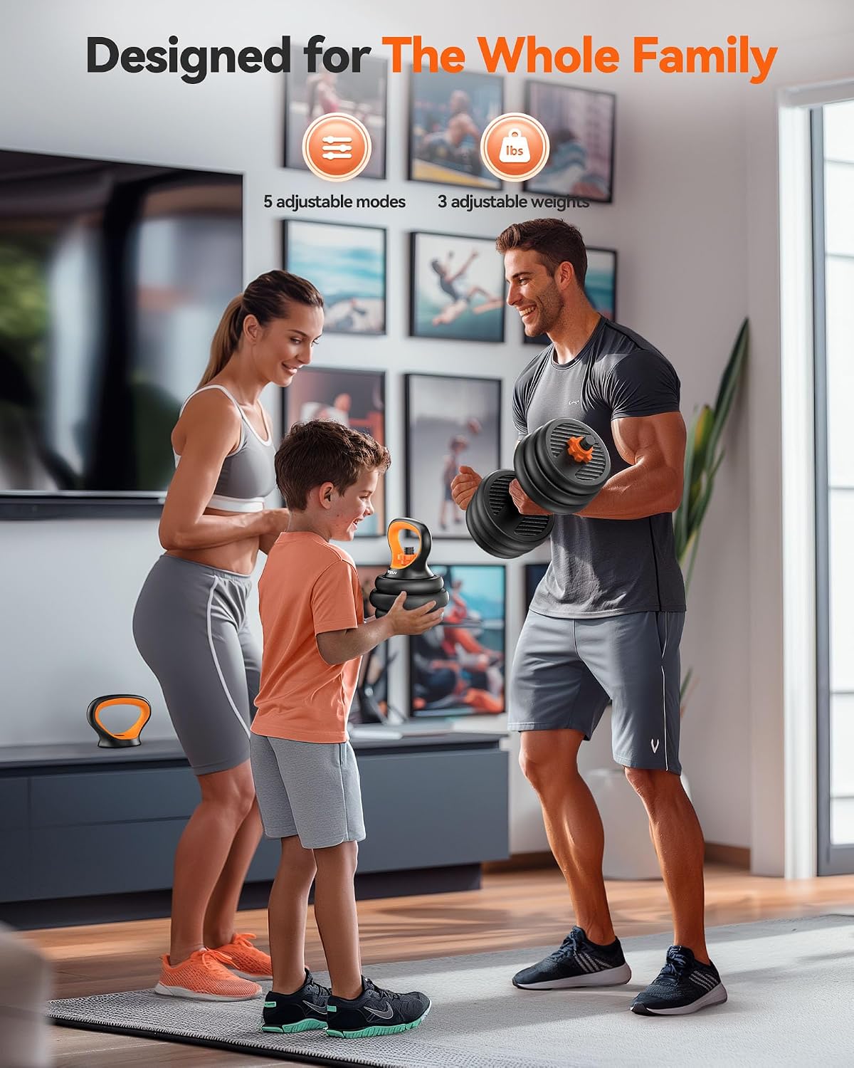 Detalle 2 de FEIERDUN Adjustable Dumbbells 90lbs Set