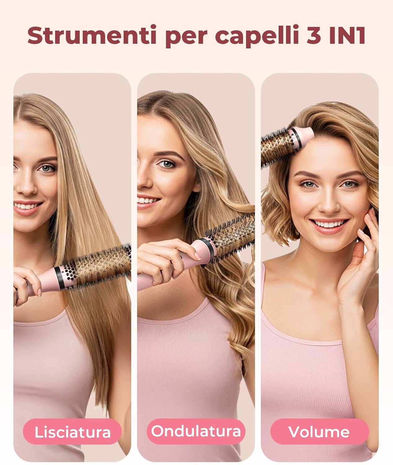 Detalle de Bopcal Spazzola Termica 3 in 1: recensione e guida all'acquisto