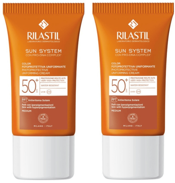 Thumbnail 1 de Rilastil Sun System Protector Solar Facial Color SPF50+ 2x40 ml