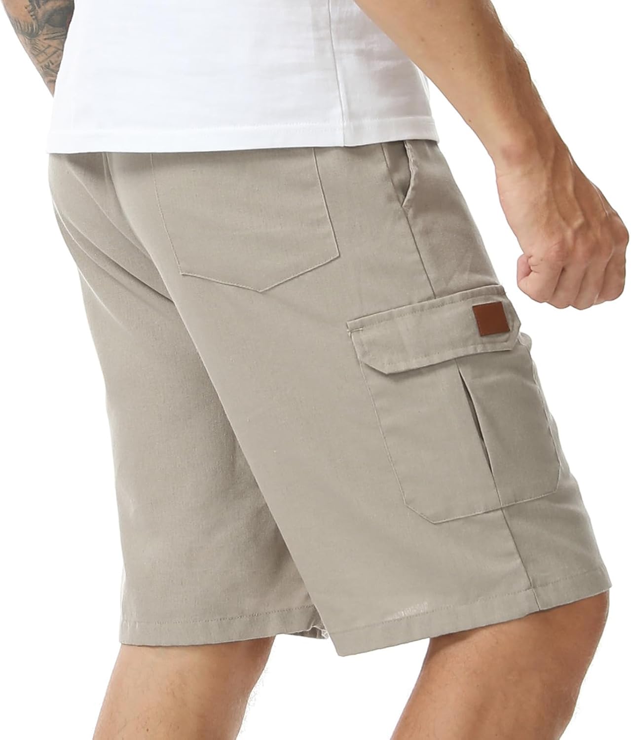 Thumbnail 2 de Zetieny Herren Leinen Shorts Casual Sommer – Atmungsaktiv, elastischer Bund & praktische Taschen