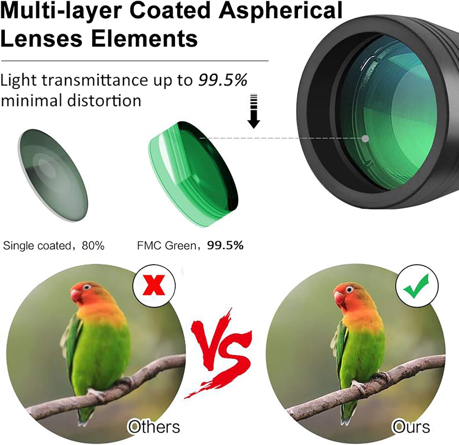 Thumbnail 2 de 20x50 Binoculars for Adults – High Power, Waterproof with Carrying Case