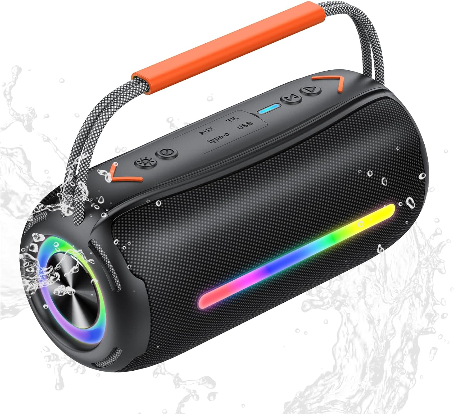 Detalle de Tragbarer Bluetooth-Lautsprecher mit Griff, 40W – IPX7, 30 Stunden Akkulaufzeit, TWS