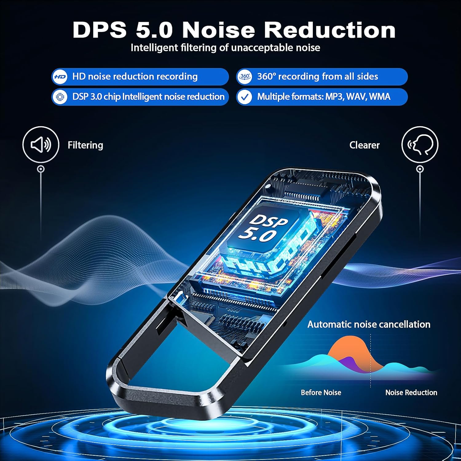 Thumbnail 3 de NekSide Voice Recorder 128 GB for meetings