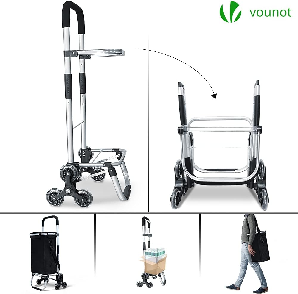 Thumbnail 2 de VOUNOT Chariot de Courses 6 Roues en Aluminium – 58 L, 3 en 1, Isotherme