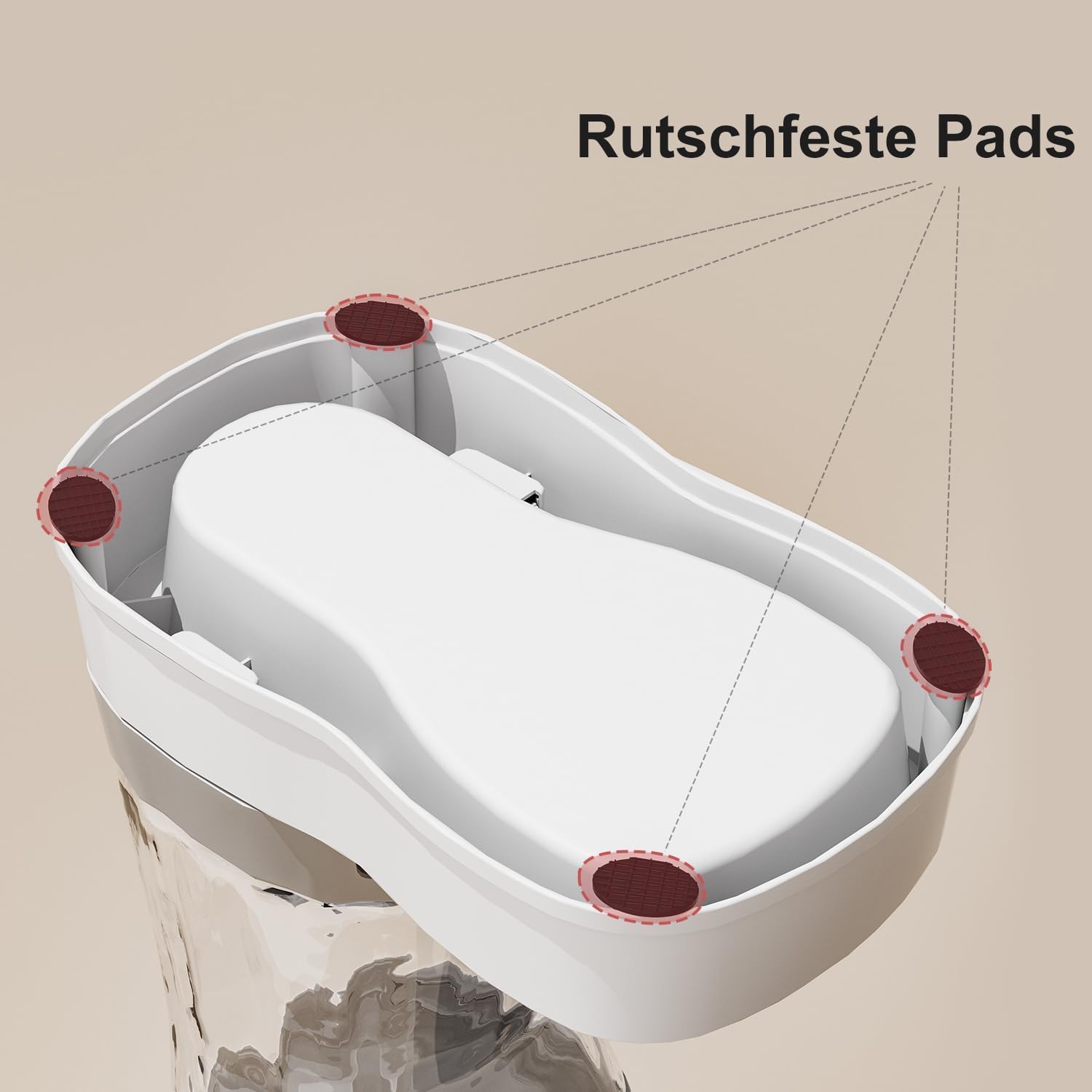 Thumbnail 5 de Gardner Pet Futterautomat Katze 3,85 L – Gravitation Wasserspender aus Edelstahl, BPA-frei, ohne Strom, weiß