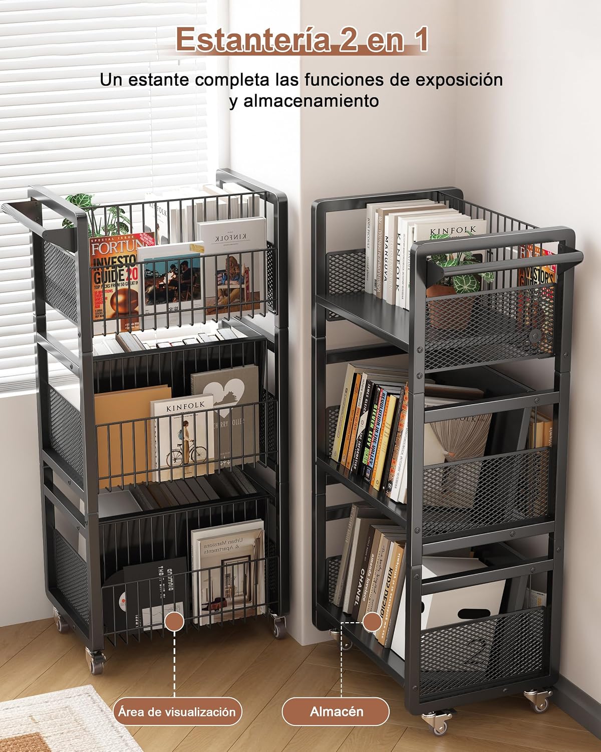 Detalle 2 de Ornestia Carro para libros 50 kg