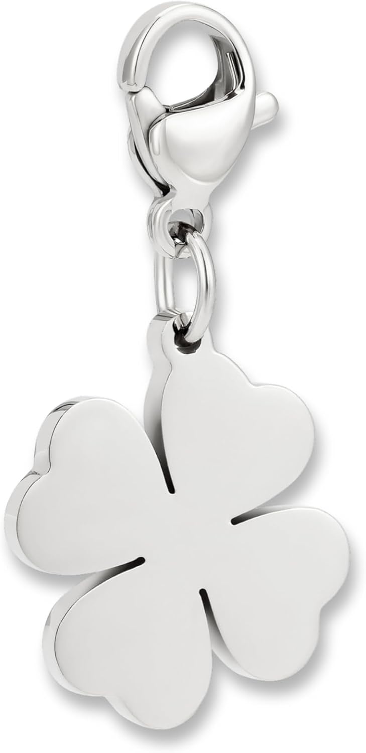 Detalle de Pendentif charm en acier inoxydable 316L avec fermoir mousqueton pour bracelet à breloques