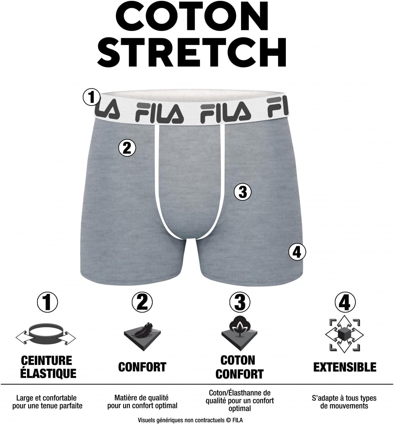 Detalle 2 de Fila Fi/1bcx4/FU5040 Boxer uomo a pantaloncino