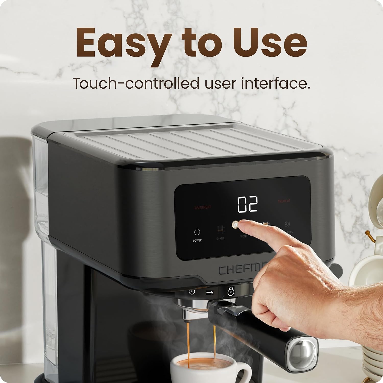 Detalle 2 de Chefman CraftBrew Espresso Machine 1.5L