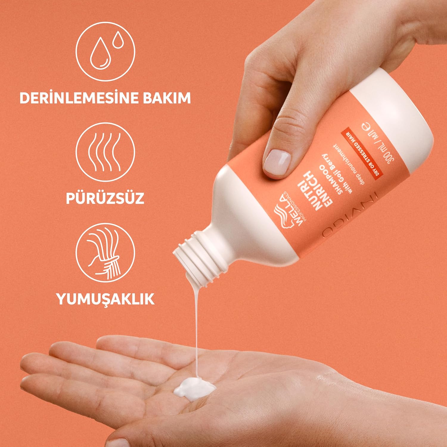 Thumbnail 1 de Wella Professionals Invigo Nutri Enrich Deep Nourishing Shampoo (Oleic Acid & Goji Berry) 300ml